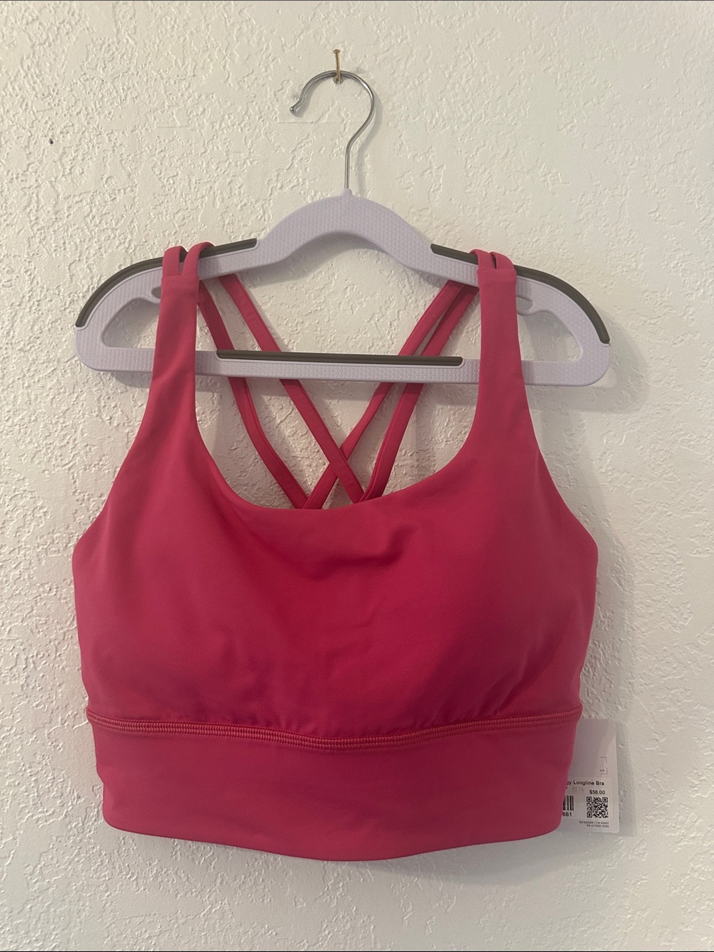 lululemon athletica Energy Longline Pink Sports Bra Size 6